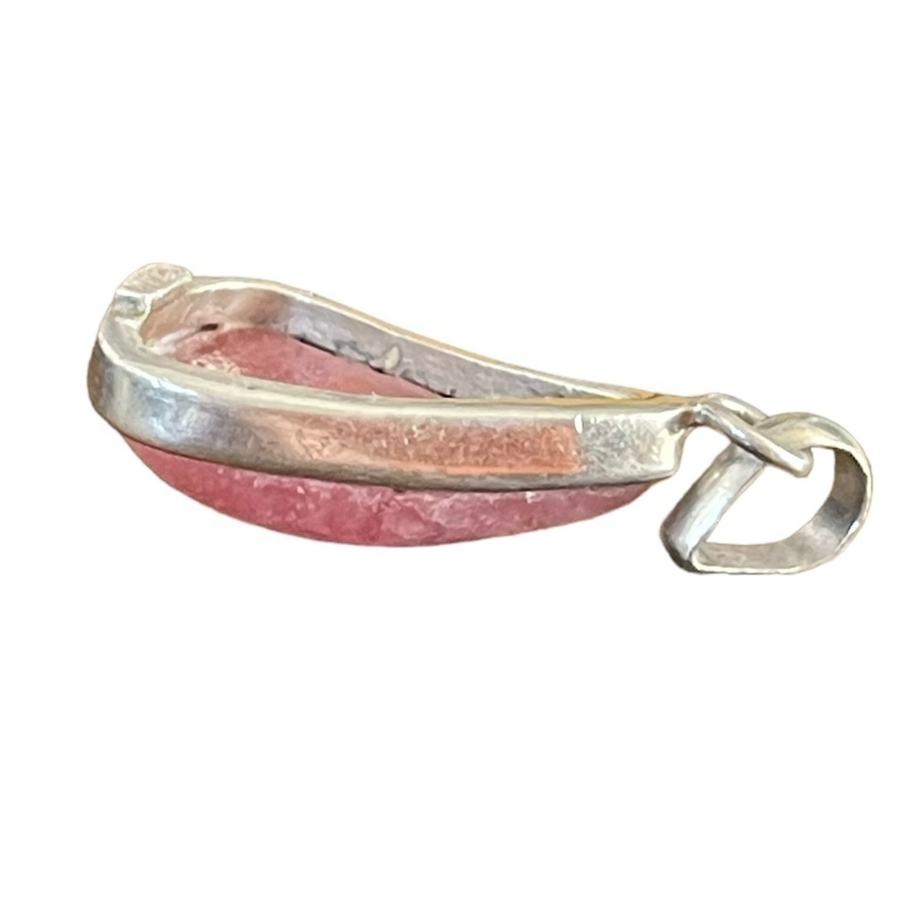 Designer Rhodochrosite Sterling Silver Pendant - Picture 5 of 6